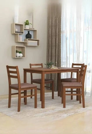 4 seater dining square table brown